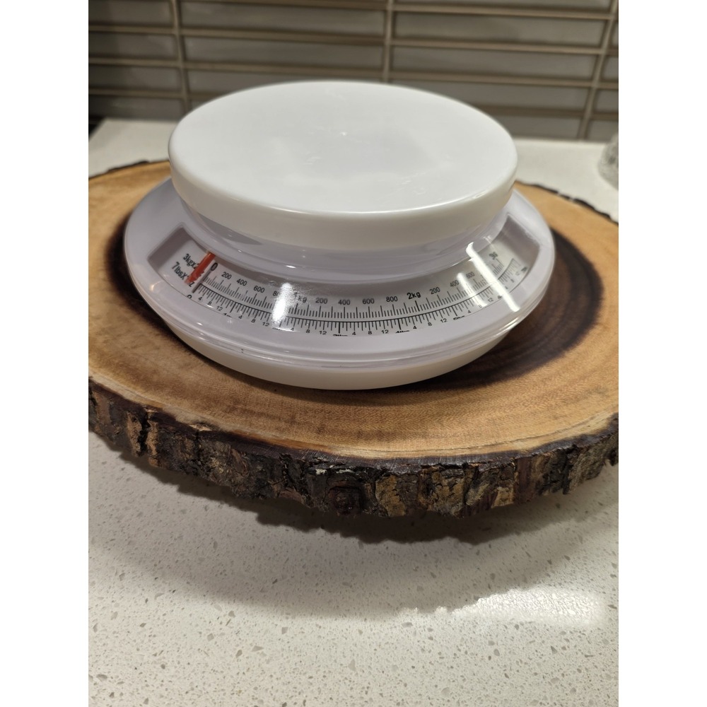 Vintage‎ Round Plastic Kitchen Countertop Scale 7 LBS Capacity